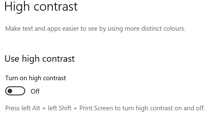 High contrast toggle button image