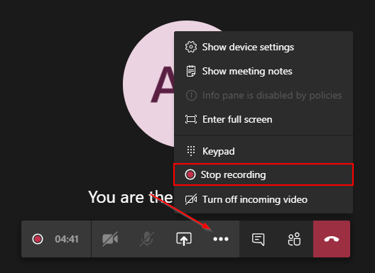 how to use MS Teams effectively: Remember to record