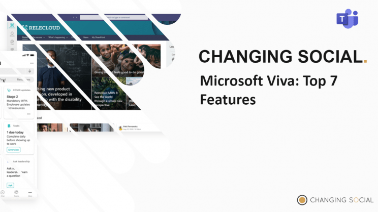 Microsoft Viva Connections graphics for desktop and mobile