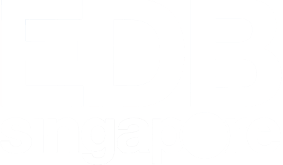 White EDB Singapore Logo