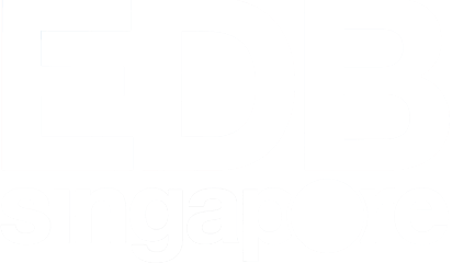 White EDB Singapore Logo