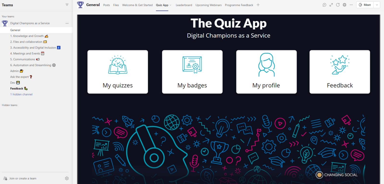 Digital Champions Quiz app