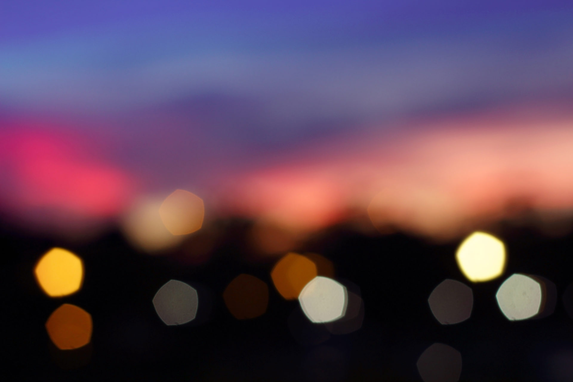 blurred and pixelated image of sunset view