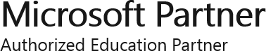 Microsoft partner authorized education partner logo black