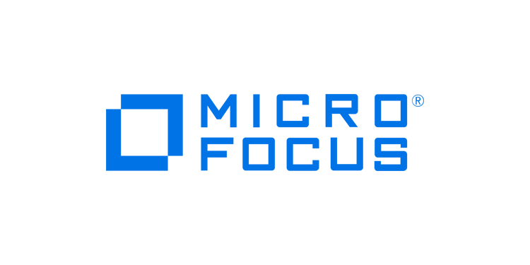 Micro focus logo blue