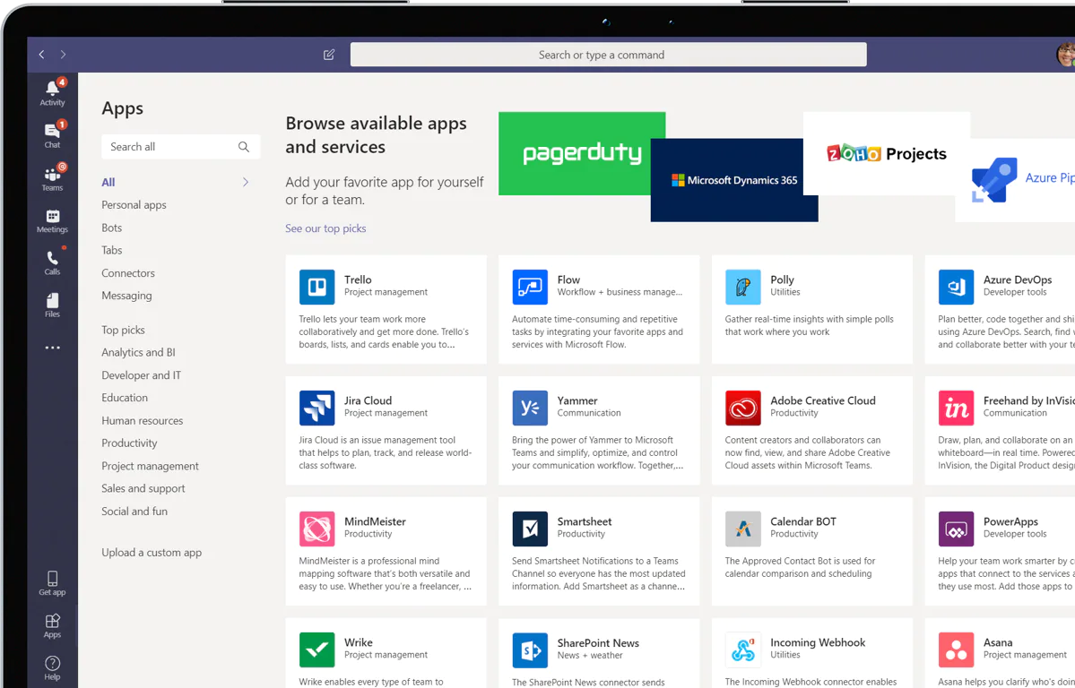 microsoft teams apps