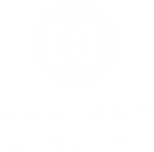 Hansard Global PLC white logo without background