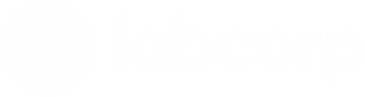 Labcorp white logo without background
