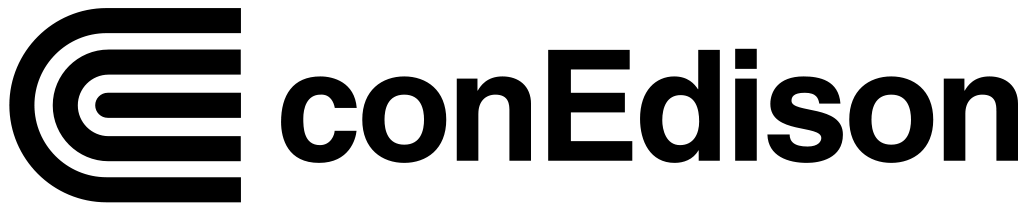 Black Con Edison logo with text