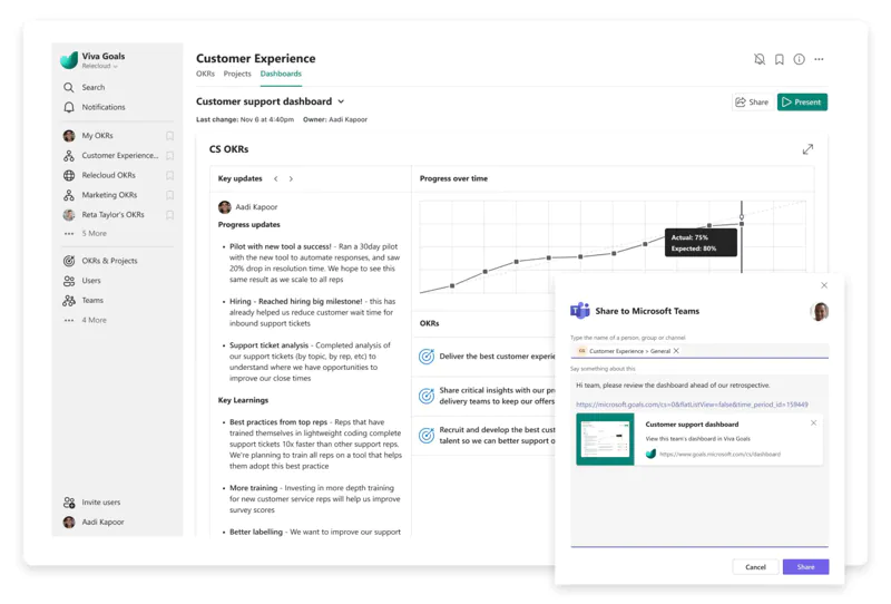 Microsoft Viva Goals: Focus teams on impact, not output