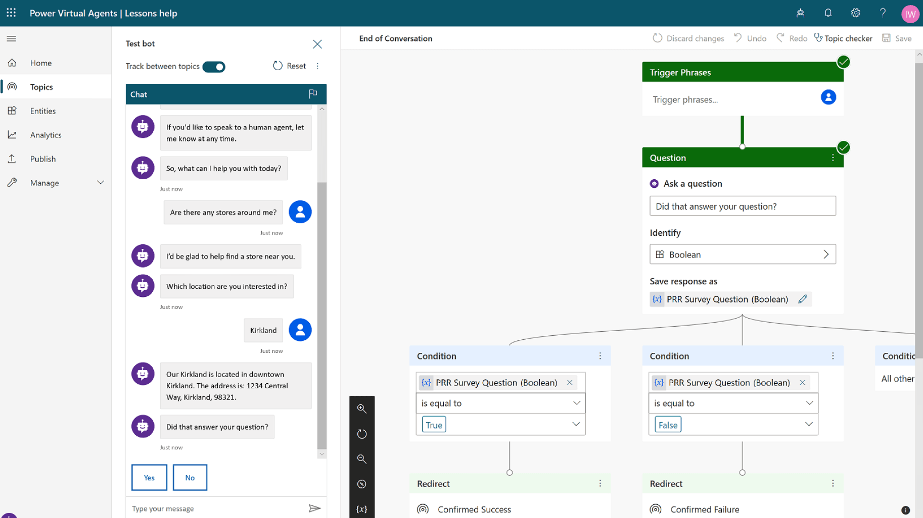 Microsoft Power Platform - Power Virtual Agents Lessons Help