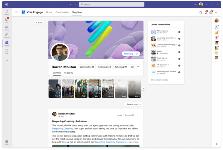 Microsoft Viva Engage Storylines
