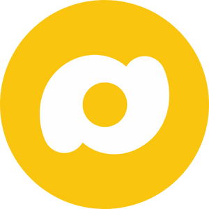 All white Dataverse Logo on a yellow circle