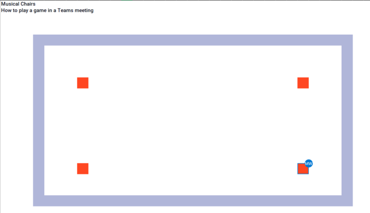 orange squares on a blank excel spreadsheet