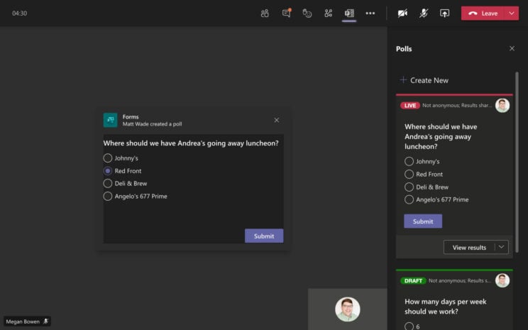 Polls in Teams for Virtual Events