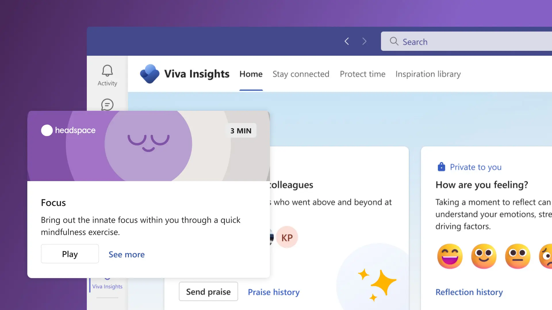 A screenshot of Viva Insights