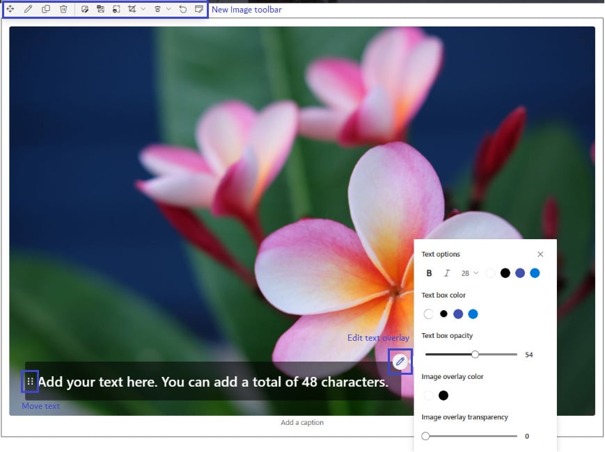 A screenshot of someone editing a site within SharePoint