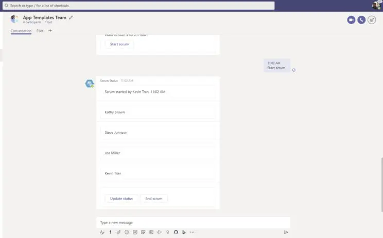 Microsoft Teams Apps: Scrum for Group Chat 