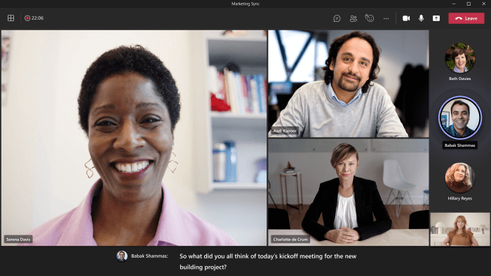 Live captions in Teams