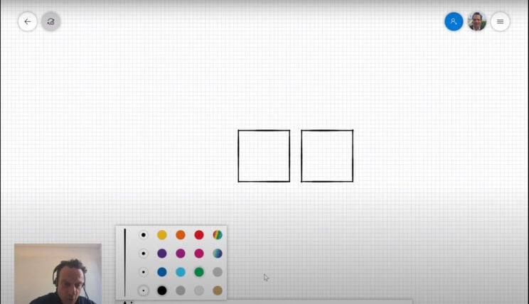 Whiteboard app in teams