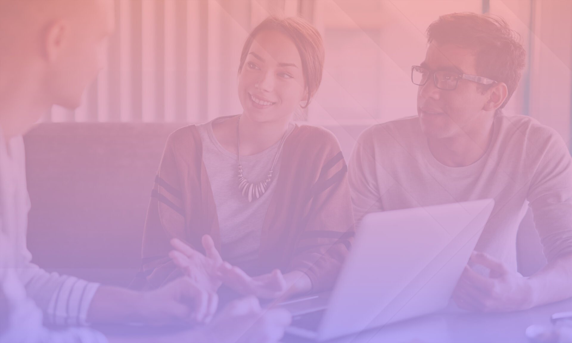 Man and woman being consulted by professional