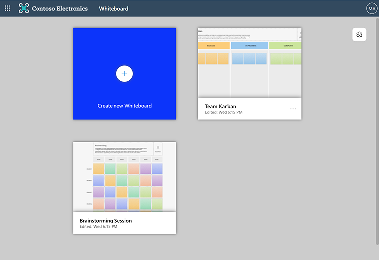a screenshot of a whiteboard workspace, with multiple whiteboards 