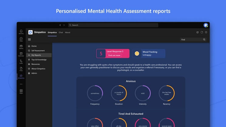 Simpatico features in Microsoft Teams with Progress Circles