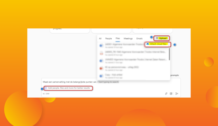 Add files on Copilot Chat