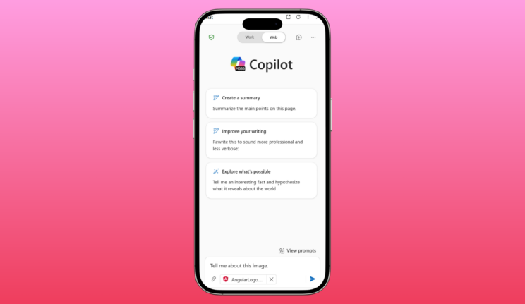 Copilot chat adding images