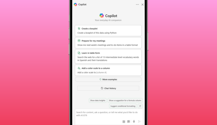 copilot chat on mobile